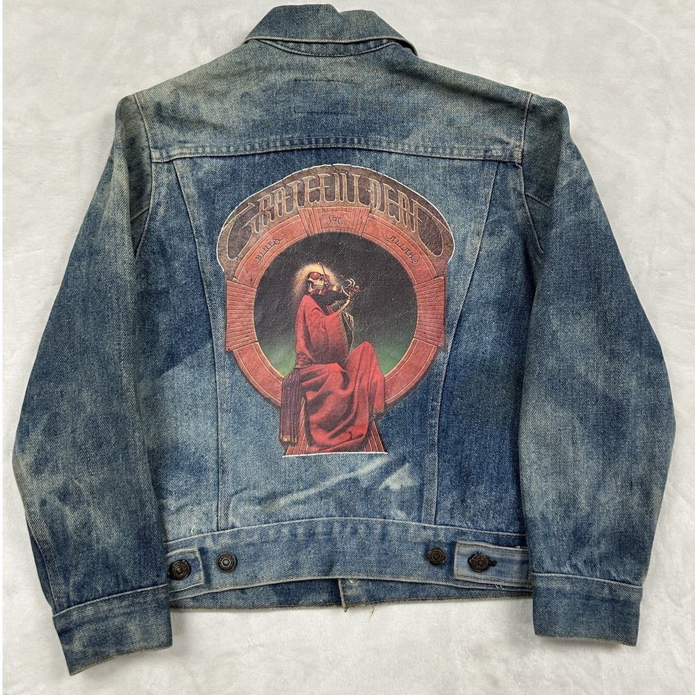 RARE 80s Levi's Denim Jacket Youth 14 Blue Grateful Dead Blues 70704 0917 USA